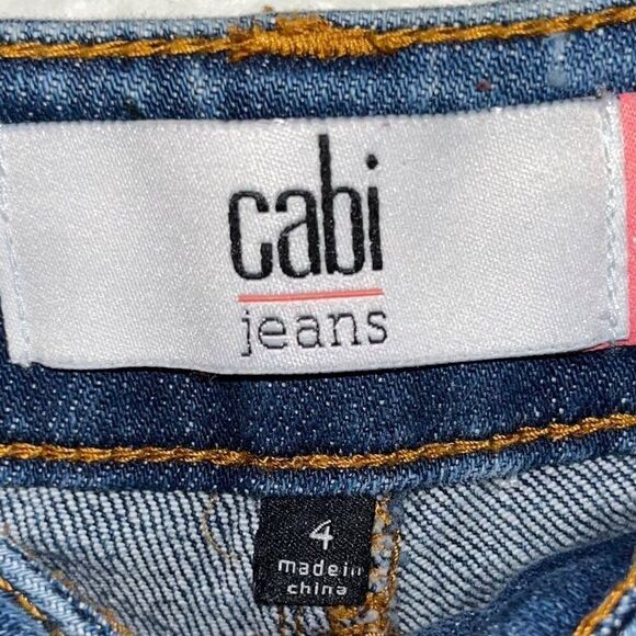 Womens Cabi Size 4 Jeans Style #5308 Slim Boyfriend Patchwork Jeans - Picture 6 of 12